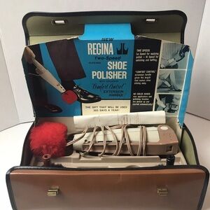 Vintage Regina Two Speed Electric Shoe Polisher Shine Kit In Box